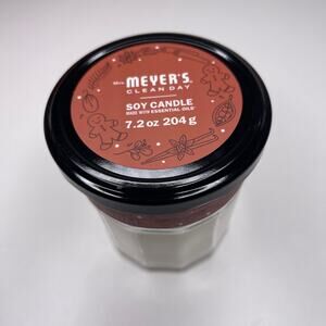 Mrs. Meyers Gingerbread Soy Glass Jar Scented Candle Winter Limited Edition NEW!